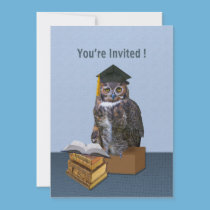 Graduation Invitation, Humorous Owl