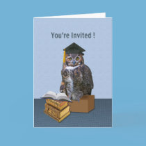 Graduation Invitation, Humorous Owl cards