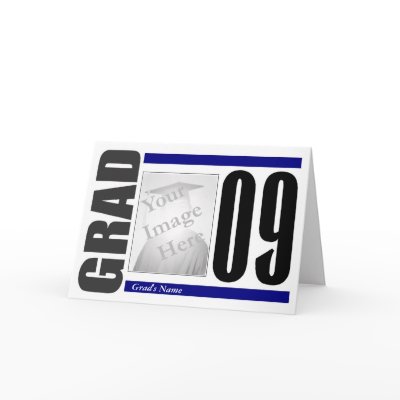 Graduation Invitation Photo Card blue by JoyOfLife