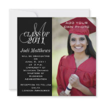 Graduation Invitations Monogram Photo