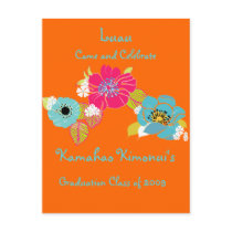 Graduation Luau Invitations postcard, class 2009