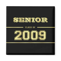 Graduation Magnets Class of 2009 - Gold and Black