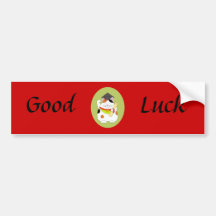 Graduation Maneki Neko Bumper Sticker