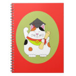 Graduation Maneki Neko Spiral Notebooks