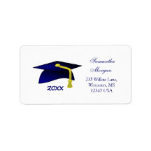 Graduation Mortar Personalized Address Labels