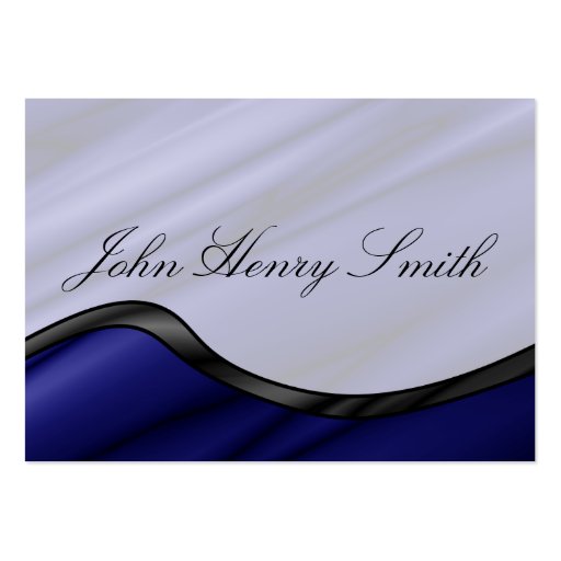 Graduation Name Card, Blue Silk Wave Business Card Template (front side)