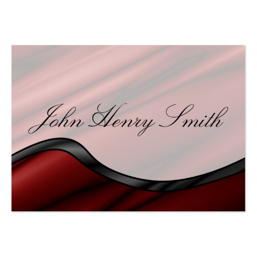 Graduation Name Card, Red Silk Wave Business Cards (front side)
