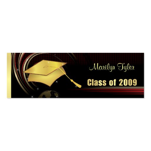 Graduation Name Cards - Class of 2009 - Gold Business Card (front side)