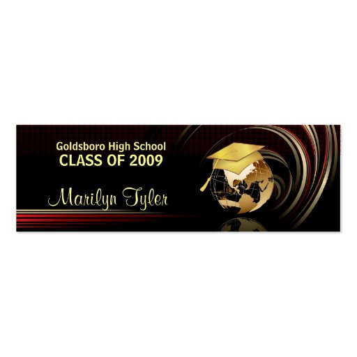 Graduation Name Cards - Class of 2009 - Gold Business Card