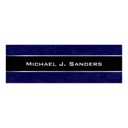 Graduation Name Cards - Marble Blue and Black Business Card Templates (front side)