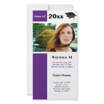 Graduation Open House (Dark Orchid) Photo Cards