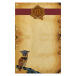GRADUATION OWL PARCHMENT BROWN WAX SEAL MONOGRAM stationery