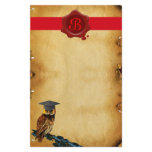 GRADUATION OWL PARCHMENT RED WAX SEAL MONOGRAM stationery