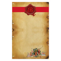 GRADUATION PARCHMENT RED WAX SEAL MONOGRAM CUSTOMIZED STATIONERY