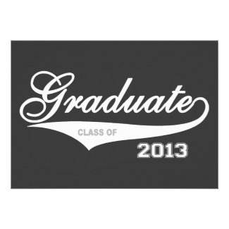 Graduation Party Class of 2013 Invitation (Grey)