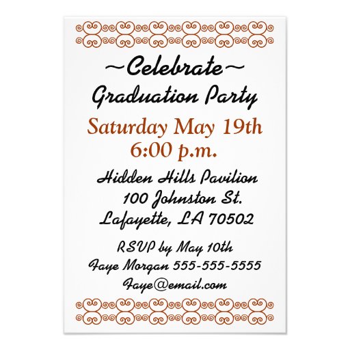 graduation party custom invite