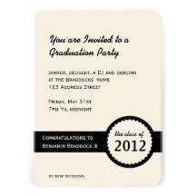 Graduation Party Diploma Seal Class of 2012 Invites
