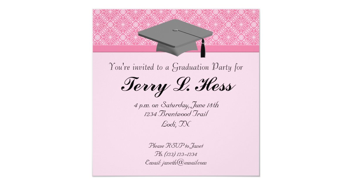 Graduation Party Invitation Zazzle 