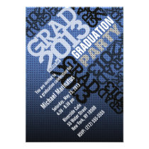 Graduation Party Invitation 2013 Blue 9 invitations