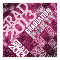 Graduation Party Invitation 2013 Pink 5 invitations