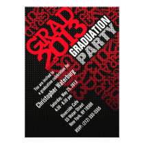 Graduation Party Invitation 2013 Red 9 invitations