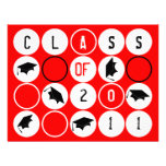 Graduation Party Invitation DOT191 Red