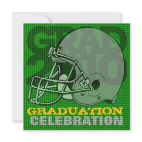 Football Graduation Party Invitation