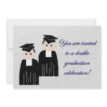 Graduation party Invitation for twins