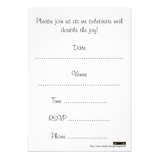 Graduation party Invitation for twins