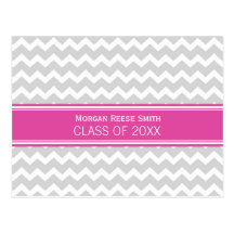 Graduation Party Invitation Postcard Chevron