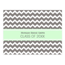Graduation Party Invitation Postcard Chevron