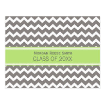 Graduation Party Invitation Postcard Chevron