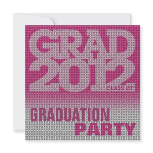 Graduation Party Invitation Steel Pink zazzle_invitation