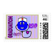 GRADUATION PARTY NURSE Smiley Invitations postage by gailg1957 GRADUATION PARTY NURSE Smiley Invitations postage