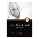 Graduation Party - Orange & Black invitations