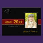 Graduation Party Photo red Invitation invitations