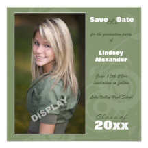 Graduation Party Photo Save the Date Custom Announcements