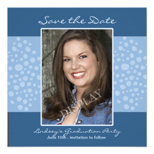 Graduation Party Photo Save the Date Custom Invitation (front side)