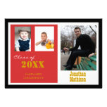 Graduation Party Red Photo Invitation