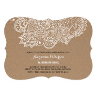 Graduation Party | Rustic Paisley Pattern Card