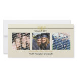Graduation Photo Announcement 3 photos in antique Custom Photo Card