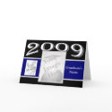 Graduation Photo Card with mascot -blue