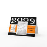 Graduation Photo Card with mascot -orange