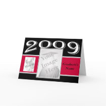 Graduation Photo Card with mascot -red