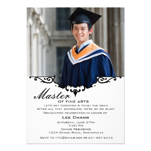 Graduation Photo Mantel Invitation (front side)