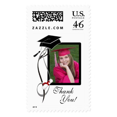 Graduation Photo Postage Stamps by SquirrelHugger