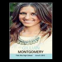 Graduation Photo Postcard BLUE Color Banner postcards