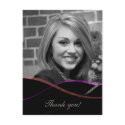 Graduation Photo Thank You Card : Custom postcards