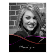 Graduation Photo Thank You Card : Custom Postcards