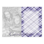 graduation plaid post card
